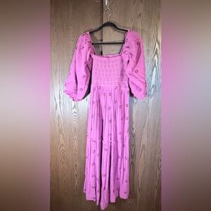 Free People Dahlia embroidered maxi dress